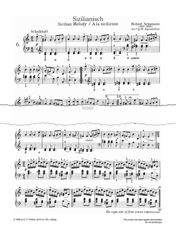 Produktgalerie: Seite 1 von 1 Sicilian Melody, Op. 68, Joachim Raff, Klavier