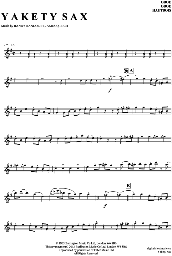 Produktgalerie: Seite 1 von 4 Yakety Sax , Randolph, Boots, (Oboe)
