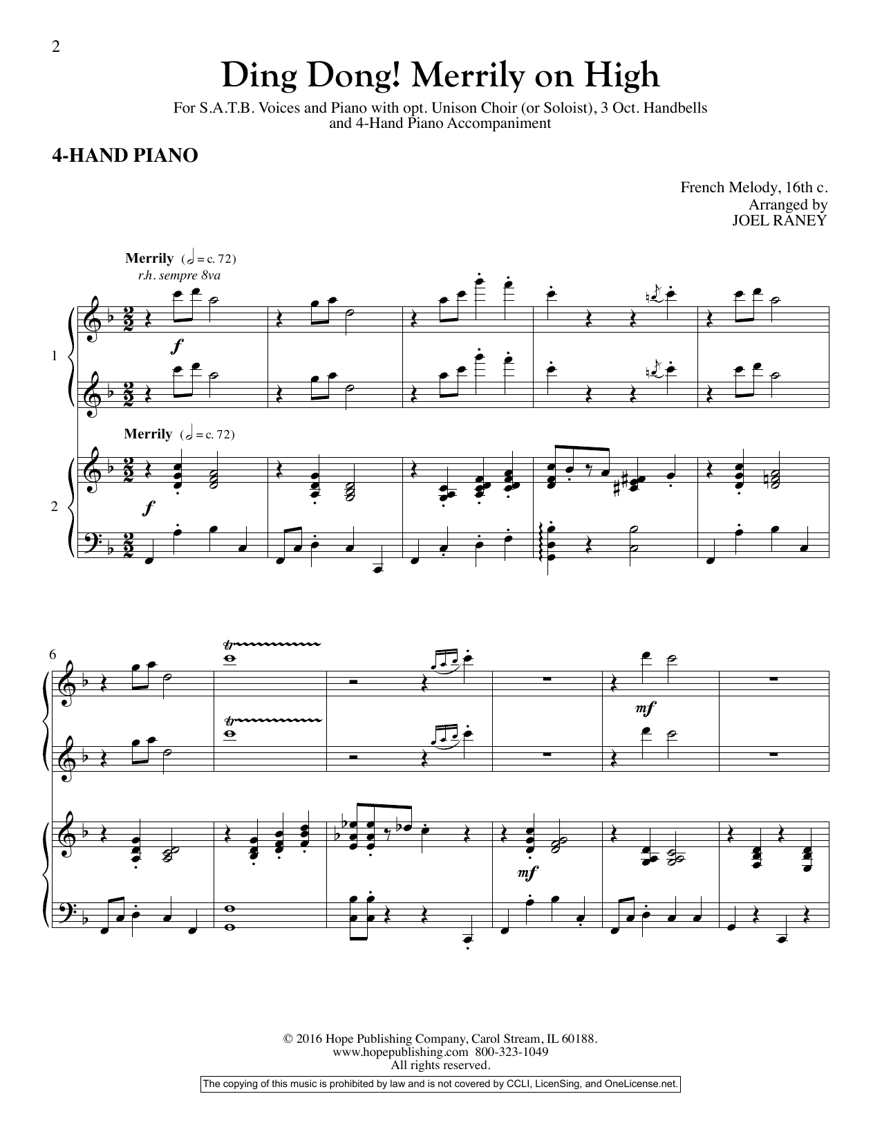 Product picture to: Ding Dong! Merrily On High - Piano Accompaniment