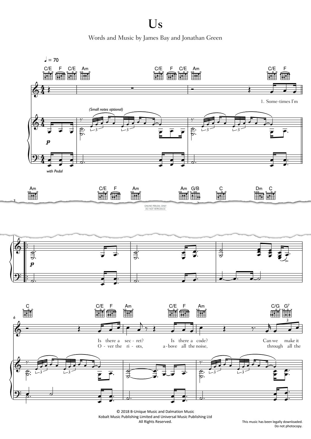 Produktgalerie: Seite 1 von 1 Us, James Bay, Gesang, Gitarre, Klavier