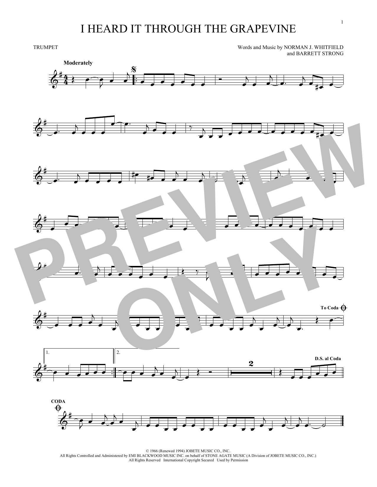 Product gallery: Page 1 of 1 I Heard It Through The Grapevine, Norman Whitfield & Barrett Strong