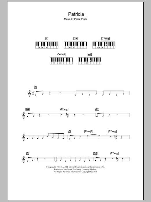 Produktgalerie: Seite 1 von 1 Patricia, Perez Prado, Klavier