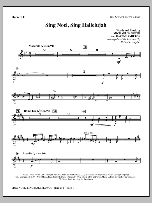 Product picture to: Sing Noel, Sing Hallelujah - F Horn