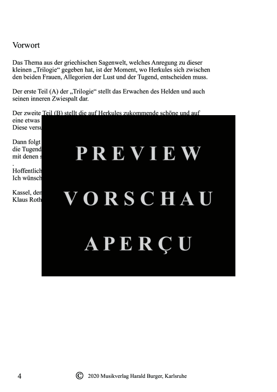 gallery: Herkules Trilogie, , Zupforchester - Partitur