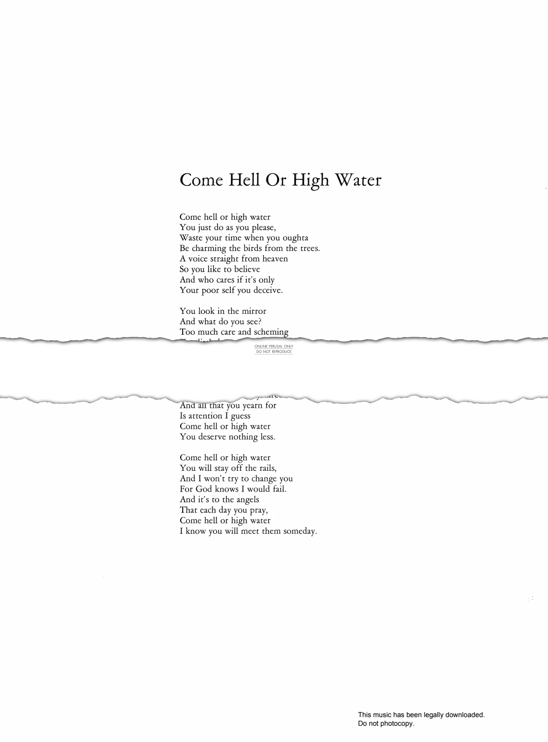 Product picture to: Come Hell Or High Water