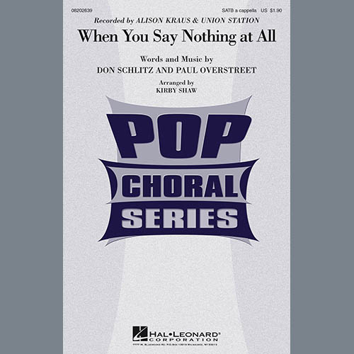 cover: When You Say Nothing At All, Kirby Shaw, Chor