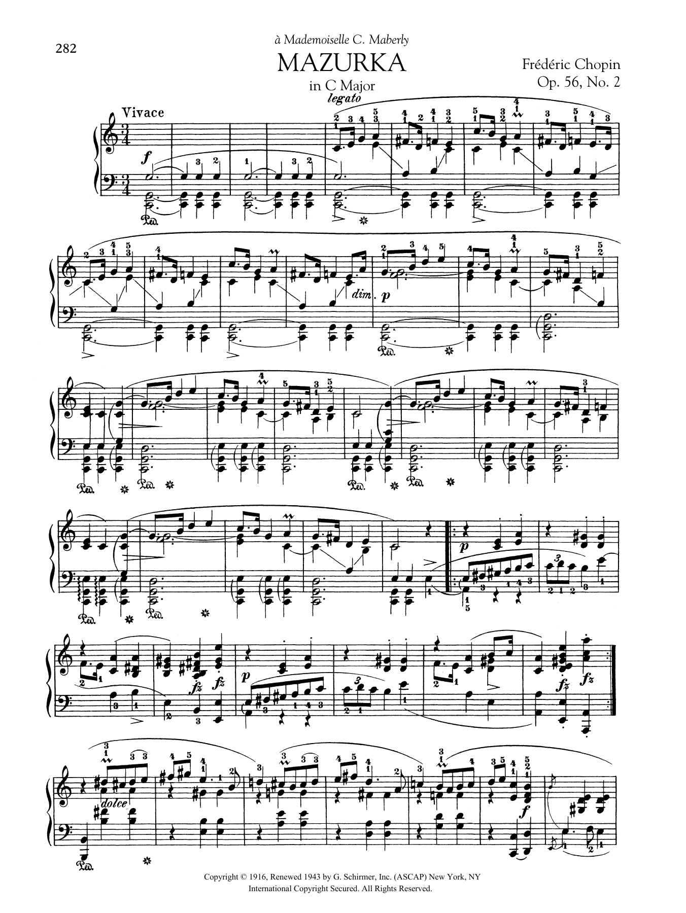 Product gallery: Page 1 of 1 Mazurka in C Major, Op. 56, No. 2, Frédéric Chopin