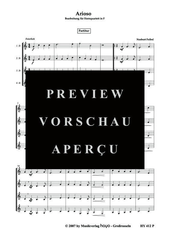 gallery: Arioso, , (Horn Quartett)