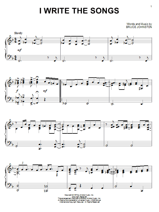 Product gallery: Page 1 of 1 I Write The Songs, Barry Manilow