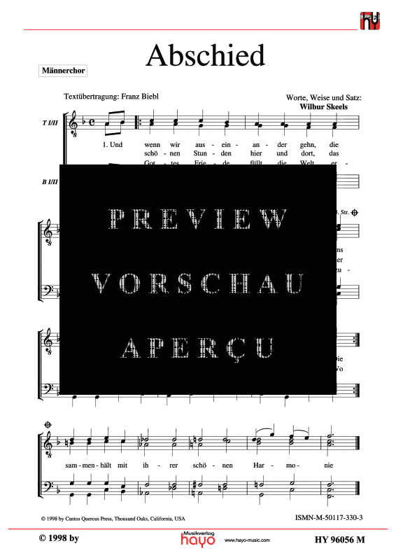 Product picture to: AbschiedWilbur Skeels