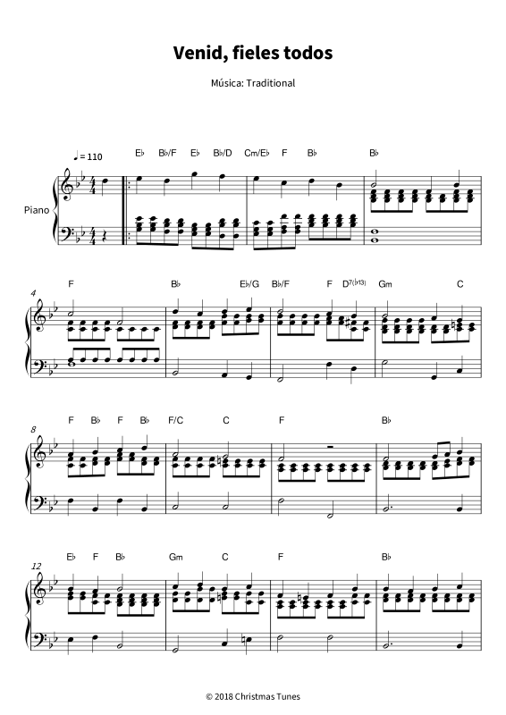Produktgalerie: Seite 1 von 6 Venid, fieles todos - Un clásico navideño atemporal, , Klavier Solo
