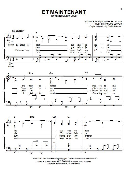 Product gallery: Page 1 of 1 What Now My Love, Gilbert Becaud