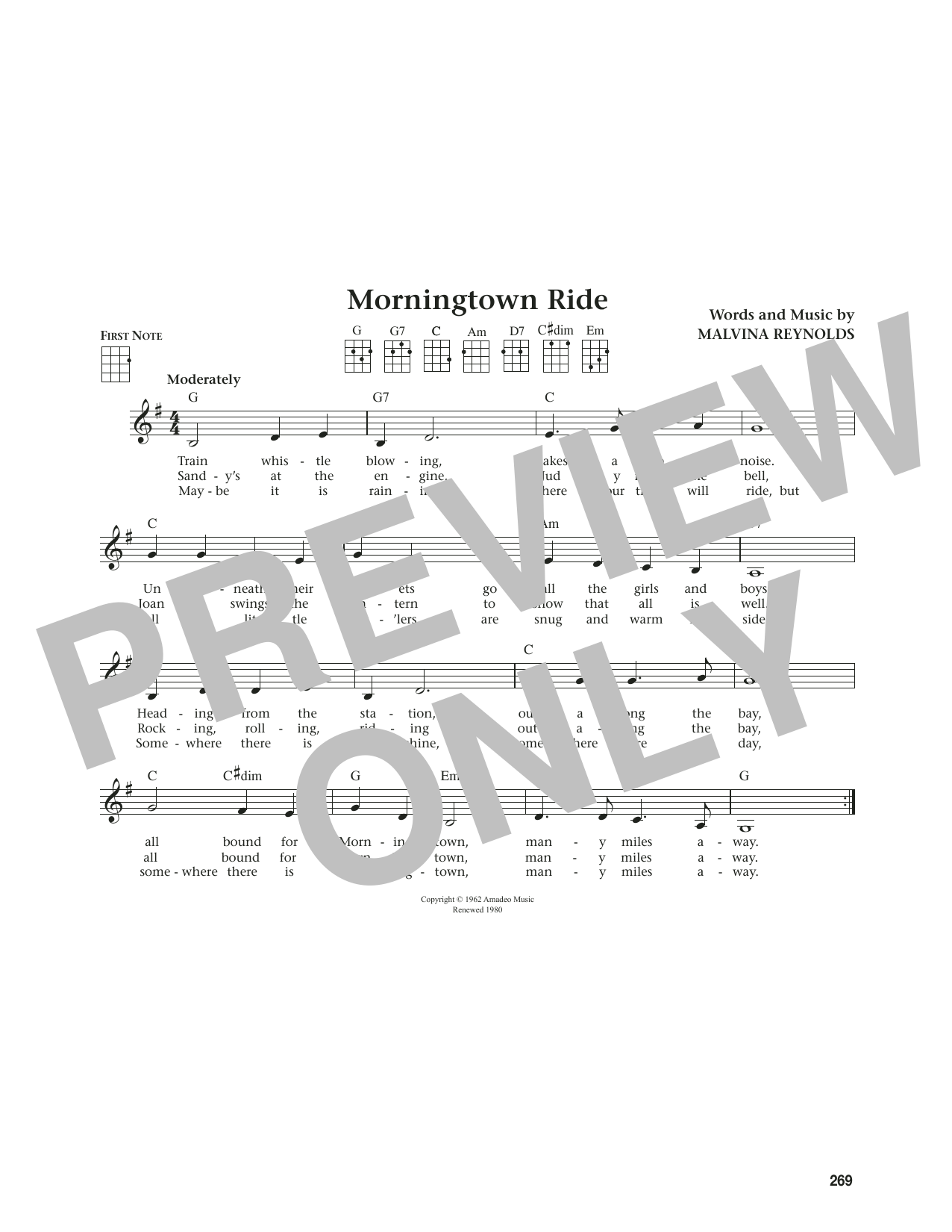 Product gallery: Page 1 of 1 Morningtown Ride (from The Daily Ukulele) (arr. Jim Beloff), The Seekers