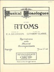 cover: Atoms, Cuthbert Clarke, Gesang, Klavier