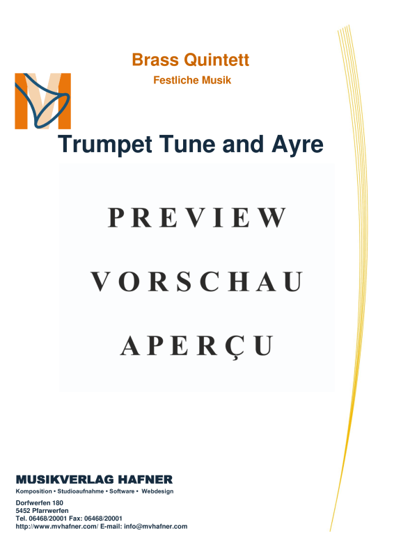 Produktgalerie: Seite 2 von 11 Trumpet Tune and Ayre, , (Blechbläser Quintett)
