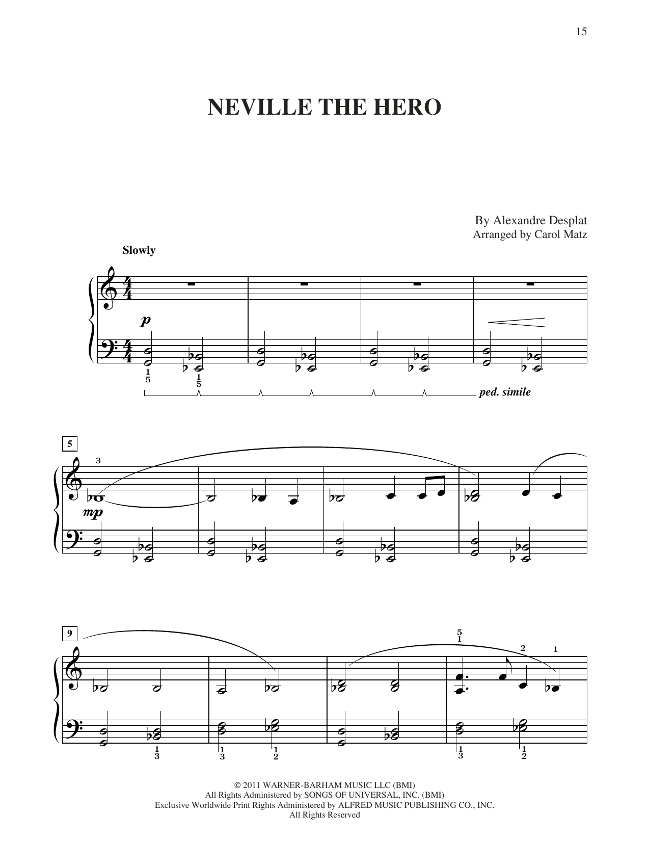 Product picture to: Neville The Hero (from Harry Potter) (arr. Carol Matz)