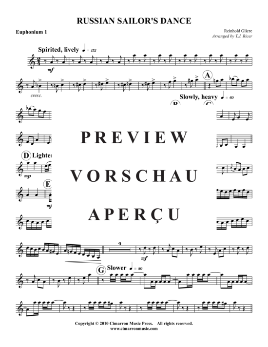 Product gallery: Page 8 of 17 Russian Sailor's Dance , , (Tuba Quartet: 2x Baritone, 2xTuba)