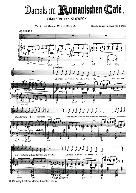 Produktbild zu: Damals im Romanischen CafeHeinz Behrens 