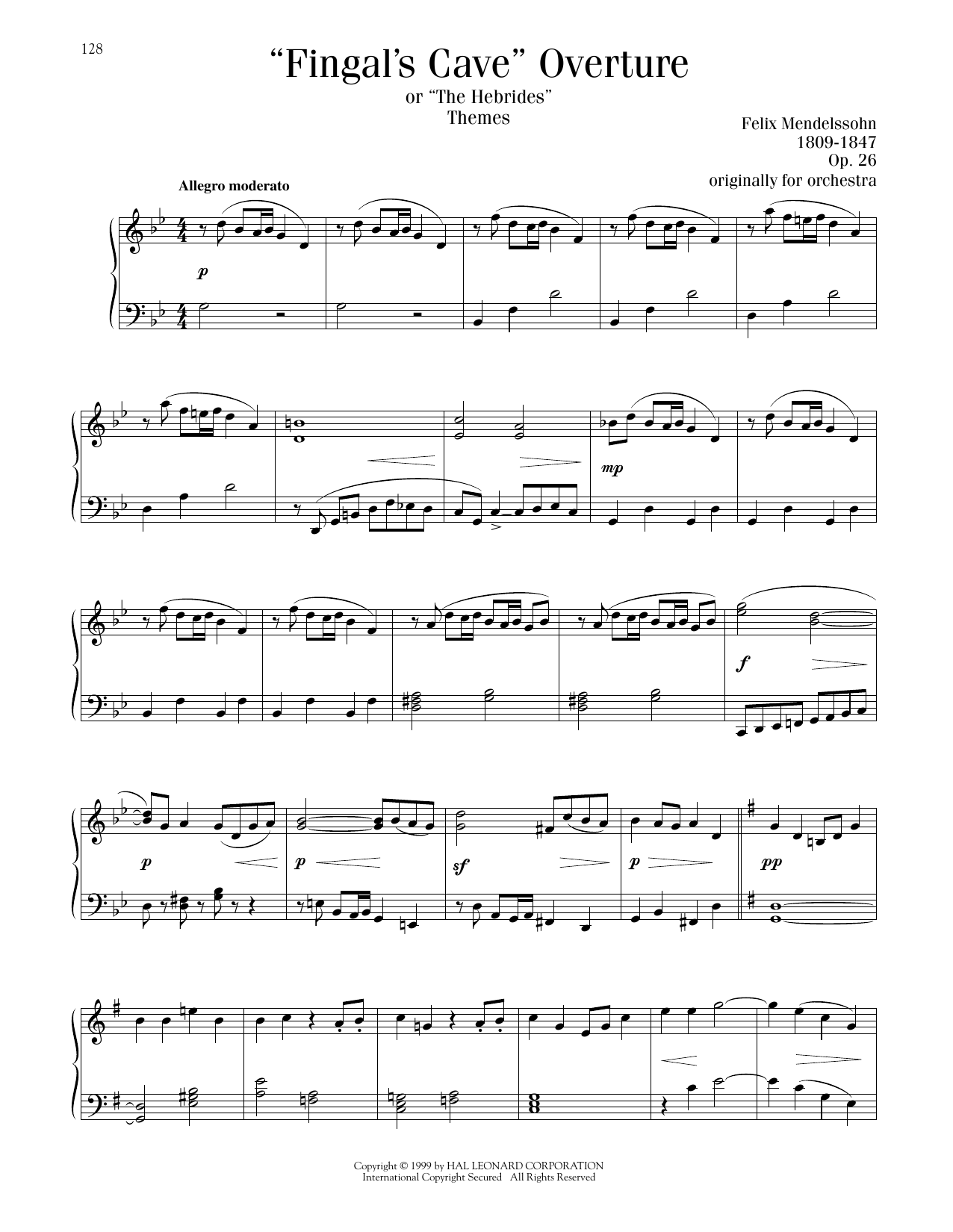 Produktbild zu: Fingal's Cave Overture