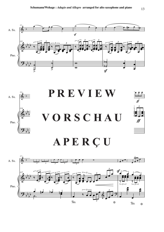 Product gallery: Page 14 of 21 Adagio und Allegro, Opus 70 , , (alto saxophone + piano)