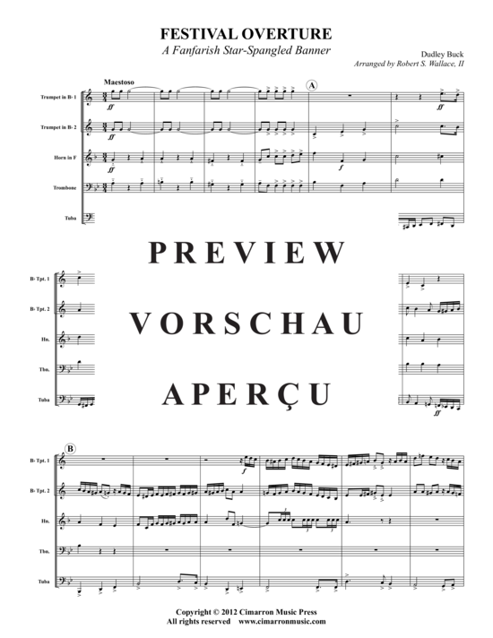 Produktgalerie: Seite 2 von 8 Festival Overture , , (Blechbläserquintett)