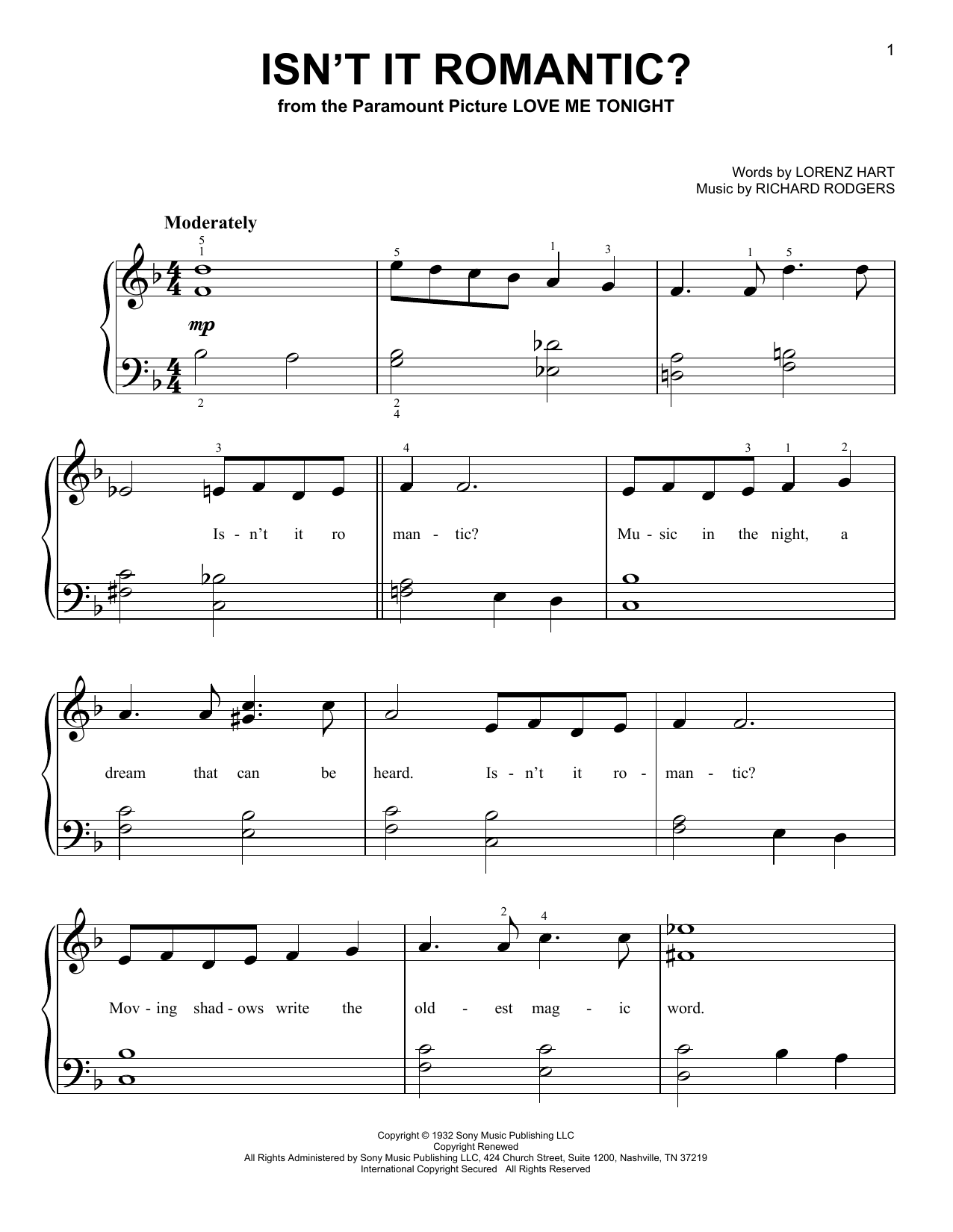 Produktgalerie: Seite 1 von 1 Isn't It Romantic?, Rodgers & Hart, Klavier