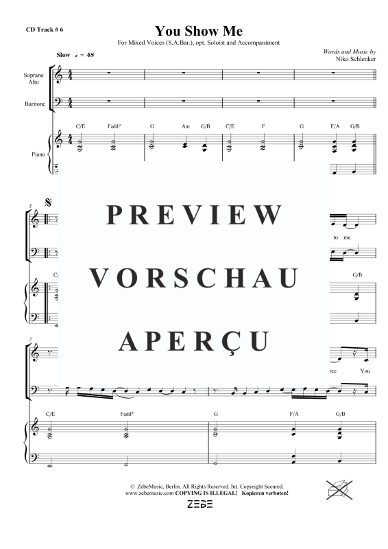 gallery: You Show Me, , Gemischter Chor SAB, Solo und Klavier