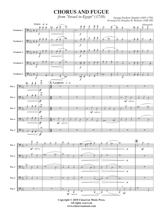 Product picture to: Chorus und Fuge Georg Friedrich Händel
