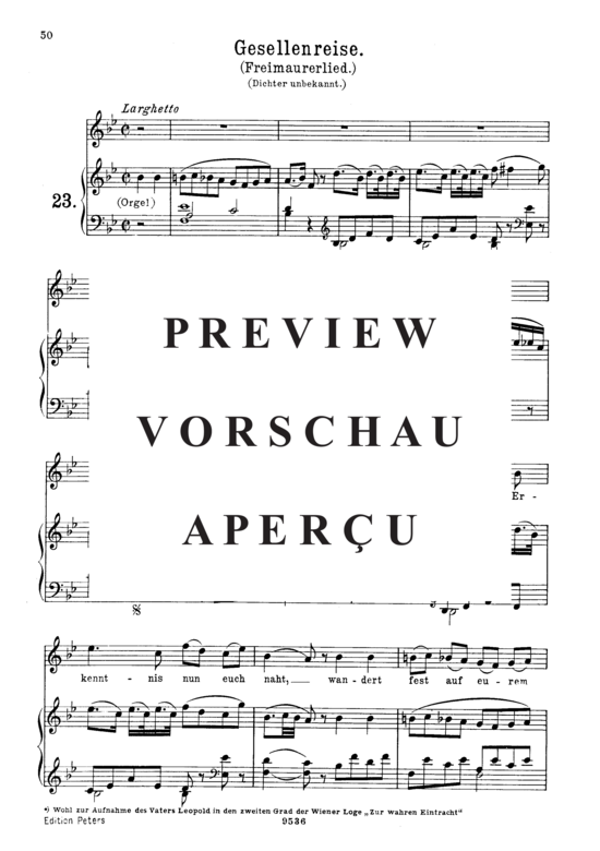 Product gallery: Page 2 of 3 Gesellenreise K.468, , High Voice and Piano