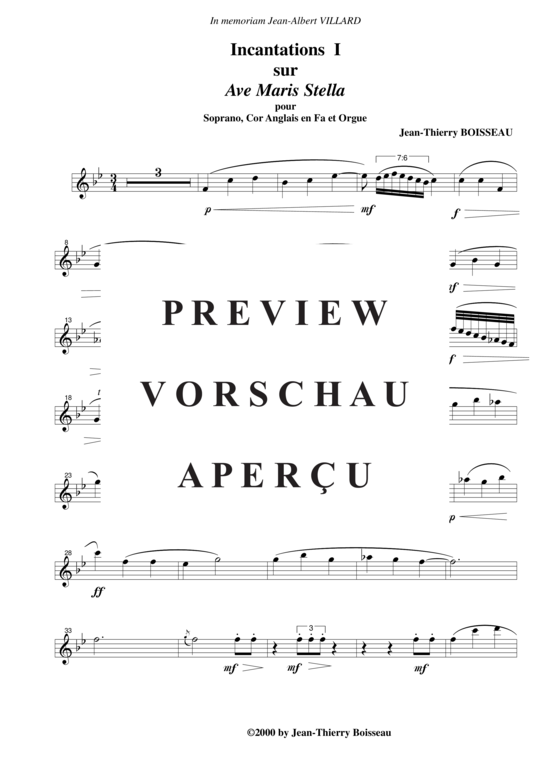 Product gallery: Page 18 of 20 Incantations I sur Ave Maris Stella , , (soprano, cor anglais + organ)