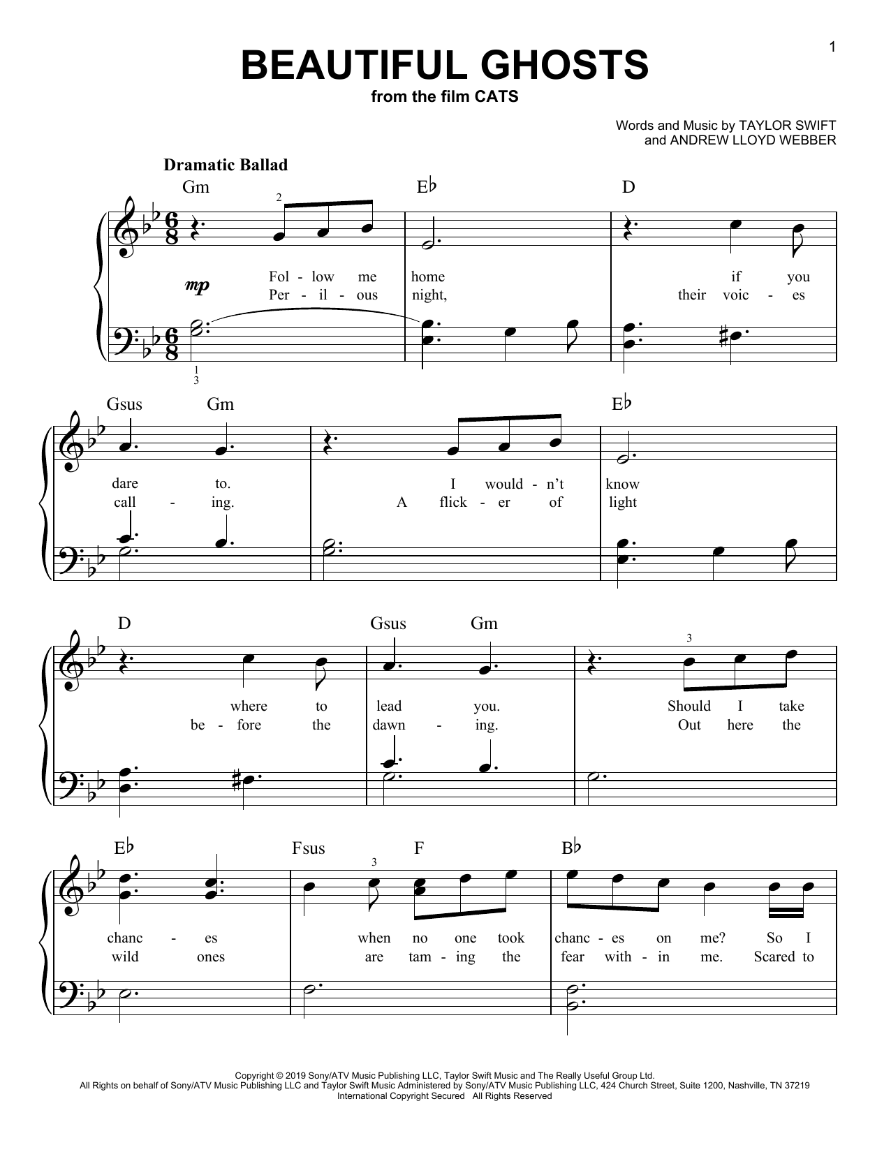 Produktbild zu: Beautiful Ghosts (from the Motion Picture Cats)