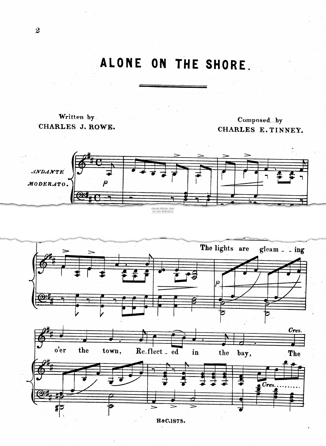 Produktgalerie: Seite 1 von 1 Alone On The Shore, Charles E. Tinney, Gesang, Klavier