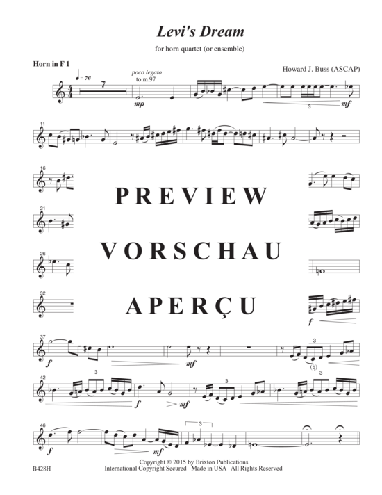 Produktgalerie: Seite 12 von 21 Levi´s Dream , , (4 Hörner oder Ensemble)