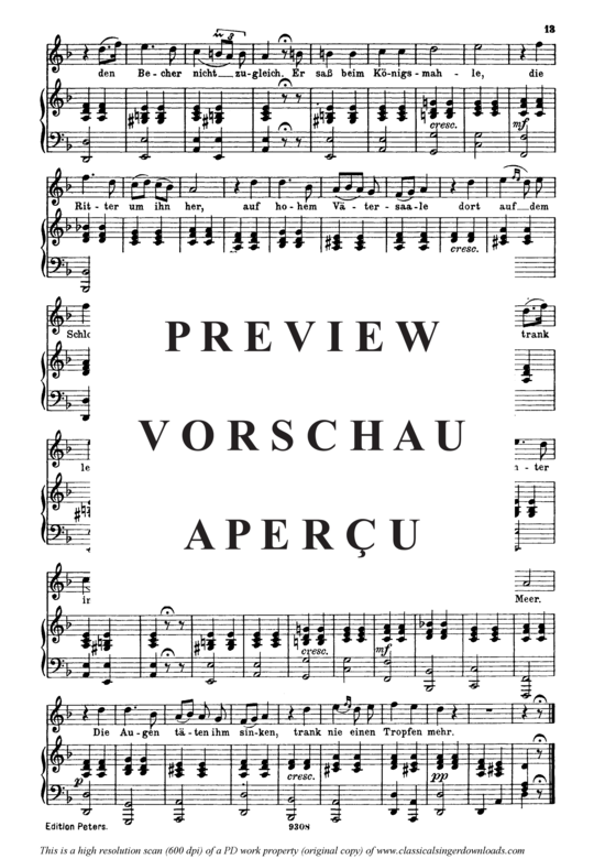 gallery: Der König in Thule D.367 , , (Gesang hoch + Klavier)