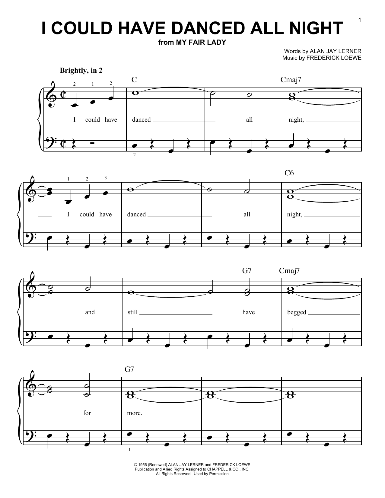 Produktgalerie: Seite 1 von 1 I Could Have Danced All Night, Alan Jay Lerner, Klavier