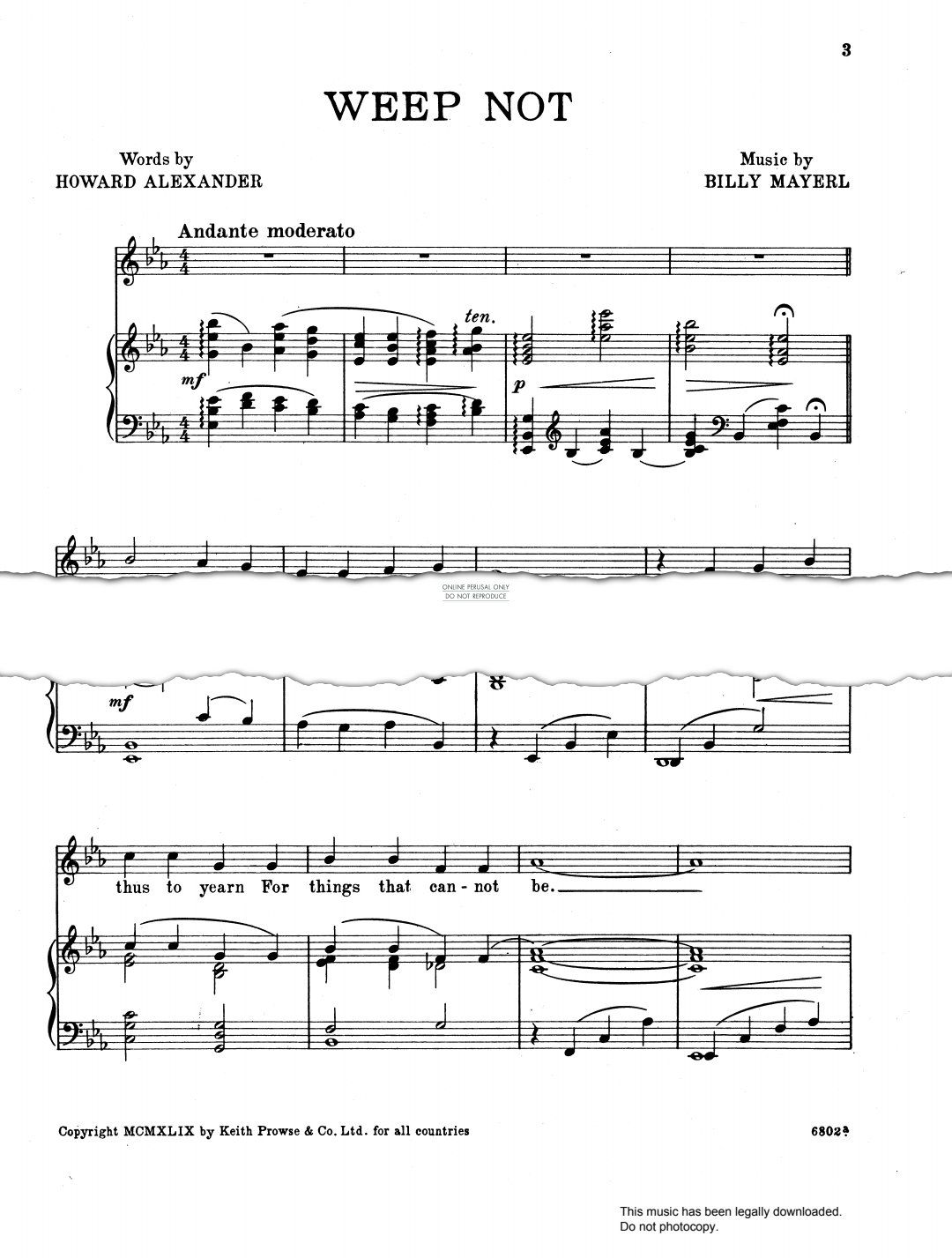 gallery: Weep Not, Billy Mayerl