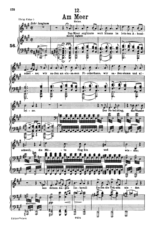 Product picture to: Am Meer D.957-12 (Schwanengesang)Franz Schubert