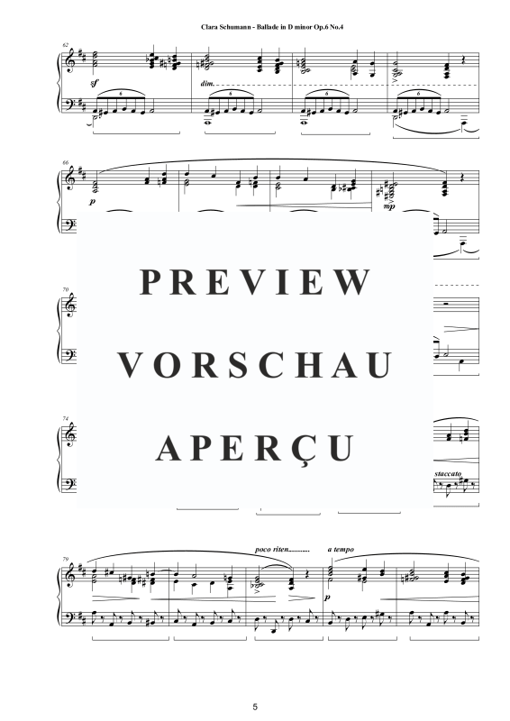 Produktgalerie: Seite 6 von 9 Ballade in D-Moll Op. 6 No. 4, , Klavier Solo