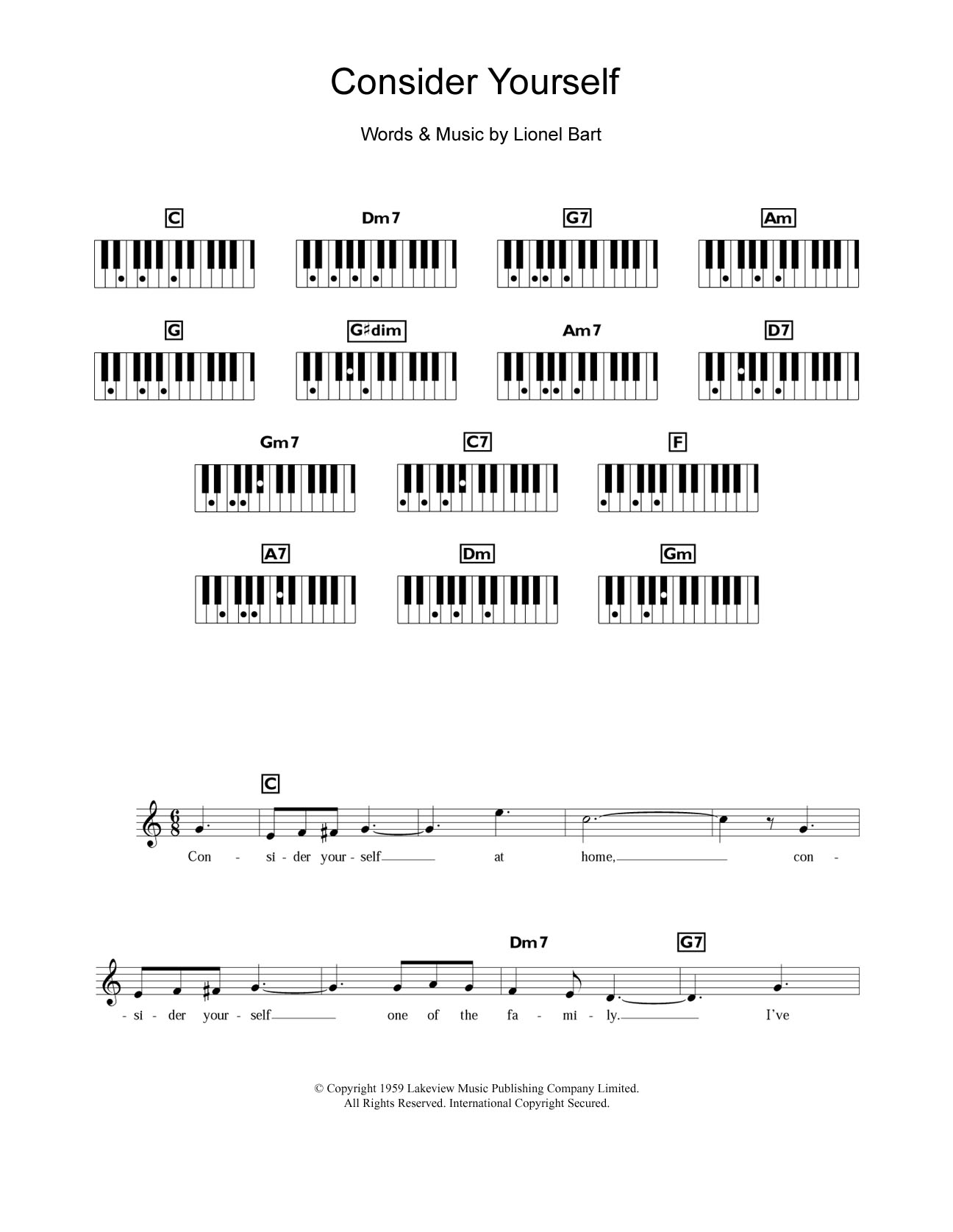 Produktbild zu: Consider Yourself (from Oliver!)