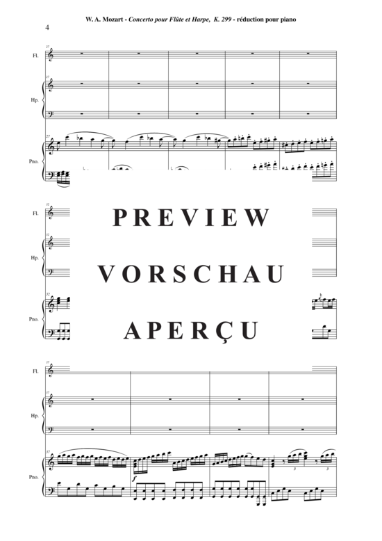 Product gallery: Page 5 of 21 Concerto for Flute and Harp, K. 292 , , (flute, harp + piano)