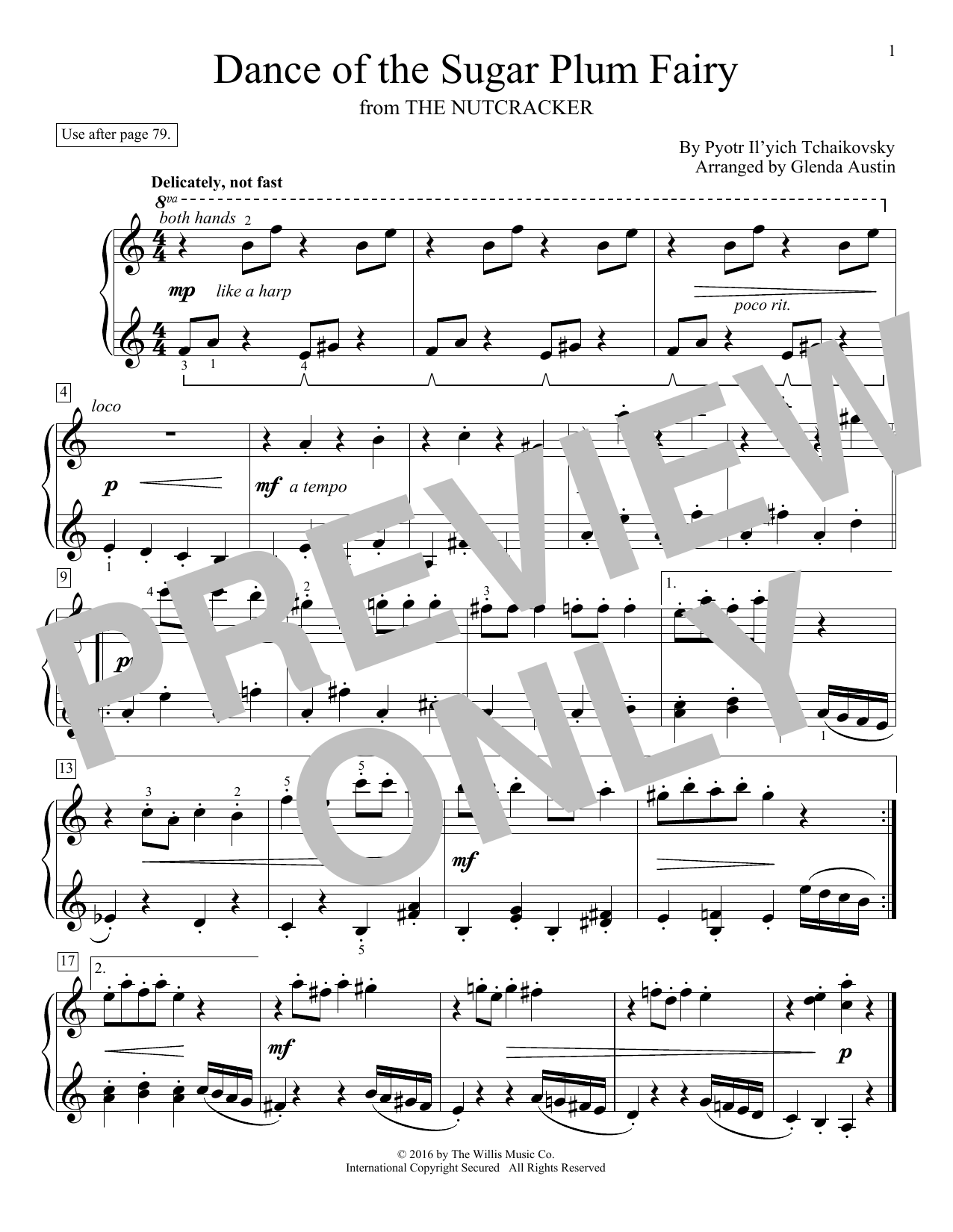 Produktbild zu: Dance Of The Sugar Plum Fairy (arr. Glenda Austin)
