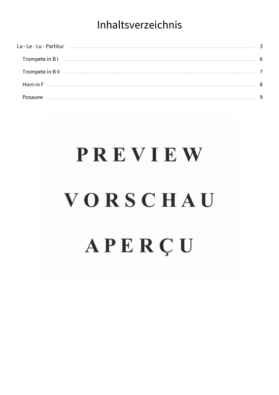 gallery: La - Le - Lu, Heinz Rühmann, (Blechbläser Quartett 2x Trompete in B, Horn in F+Posaune)