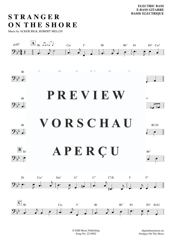 Produktgalerie: Seite 2 von 3 Stranger On The Shore, Bilk, Acker, E-Bass