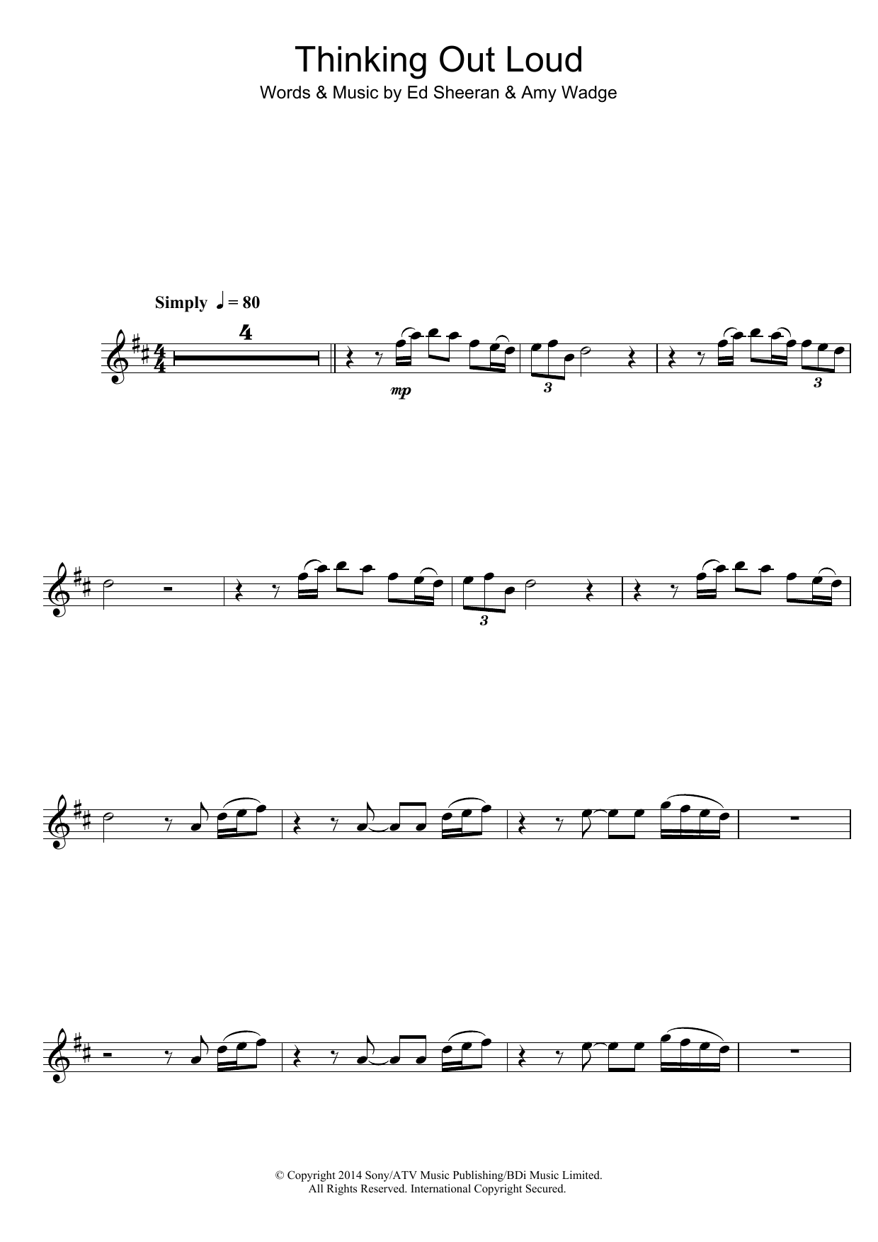 Product gallery: Page 1 of 1 Thinking Out Loud, Ed Sheeran