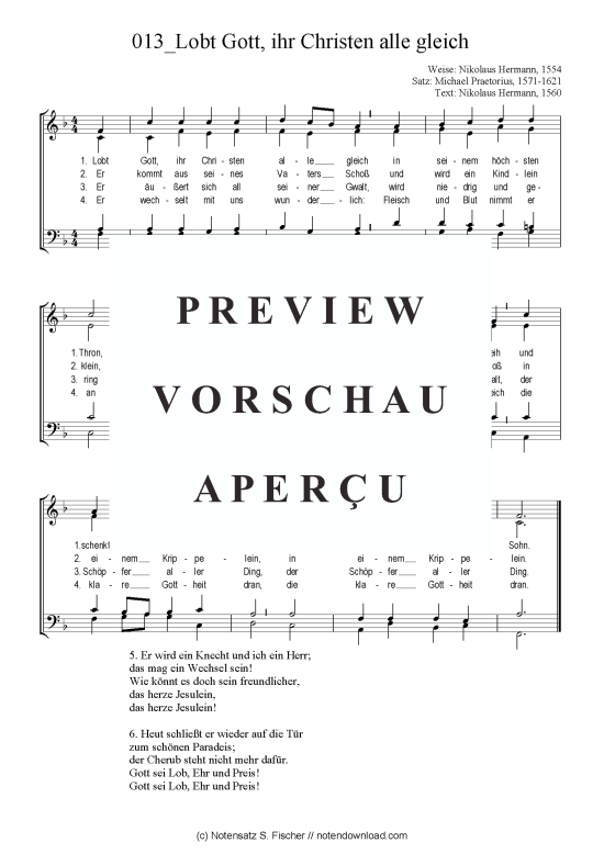 Produktbild zu: Lobt Gott, ihr Christen alle gleich Chorsatz Alte Meister