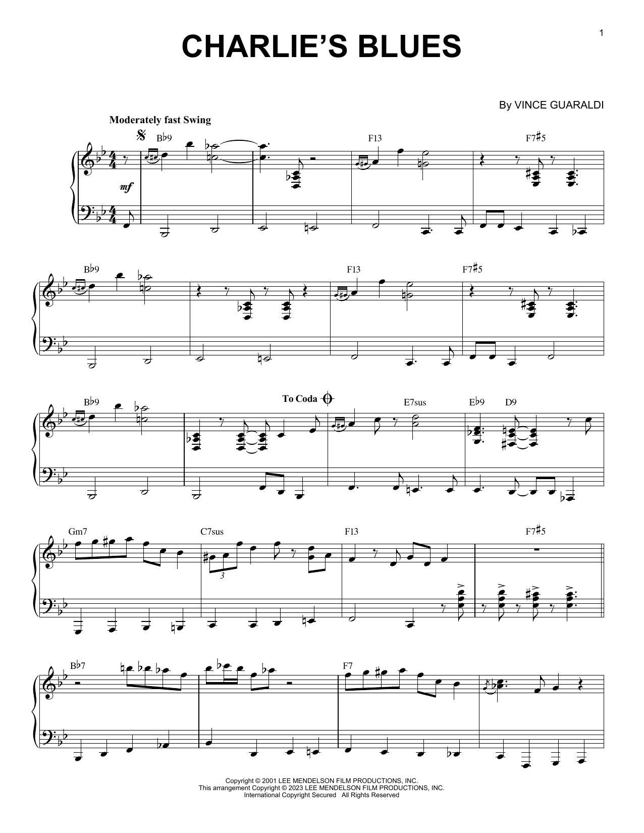Produktbild zu: Charlie's Blues [Jazz version] (arr. Brent Edstrom)