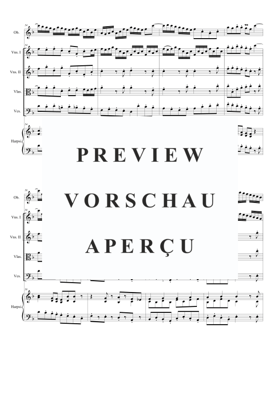 Produktgalerie: Seite 9 von 11 Oboen Konzert in F-DUr BWV 1053, , Gemischtes Ensemble Oboe, Streicher und Cembalo BC