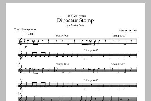 Produktbild zu:  Dinosaur Stomp - Tenor Saxophone - 