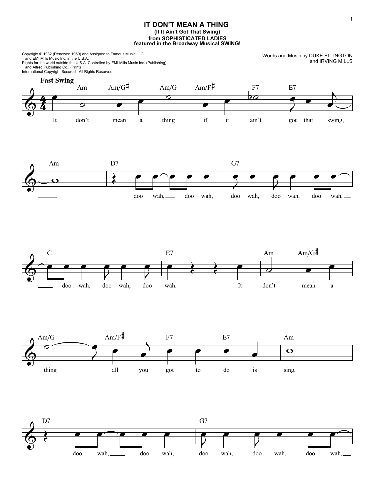 Produktbild zu: It Don't Mean A Thing (If It Ain't Got That Swing)