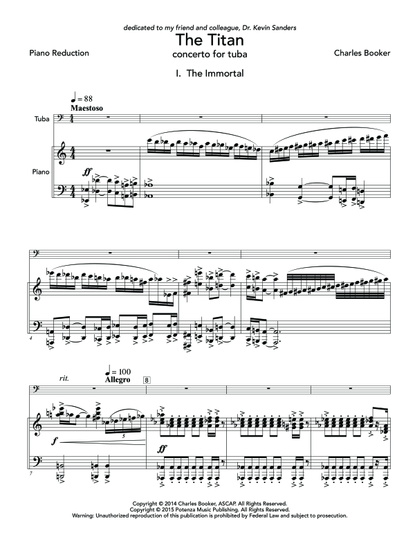 Produktgalerie: Seite 1 von 11 Titan, The, , (Tuba und Klavier)